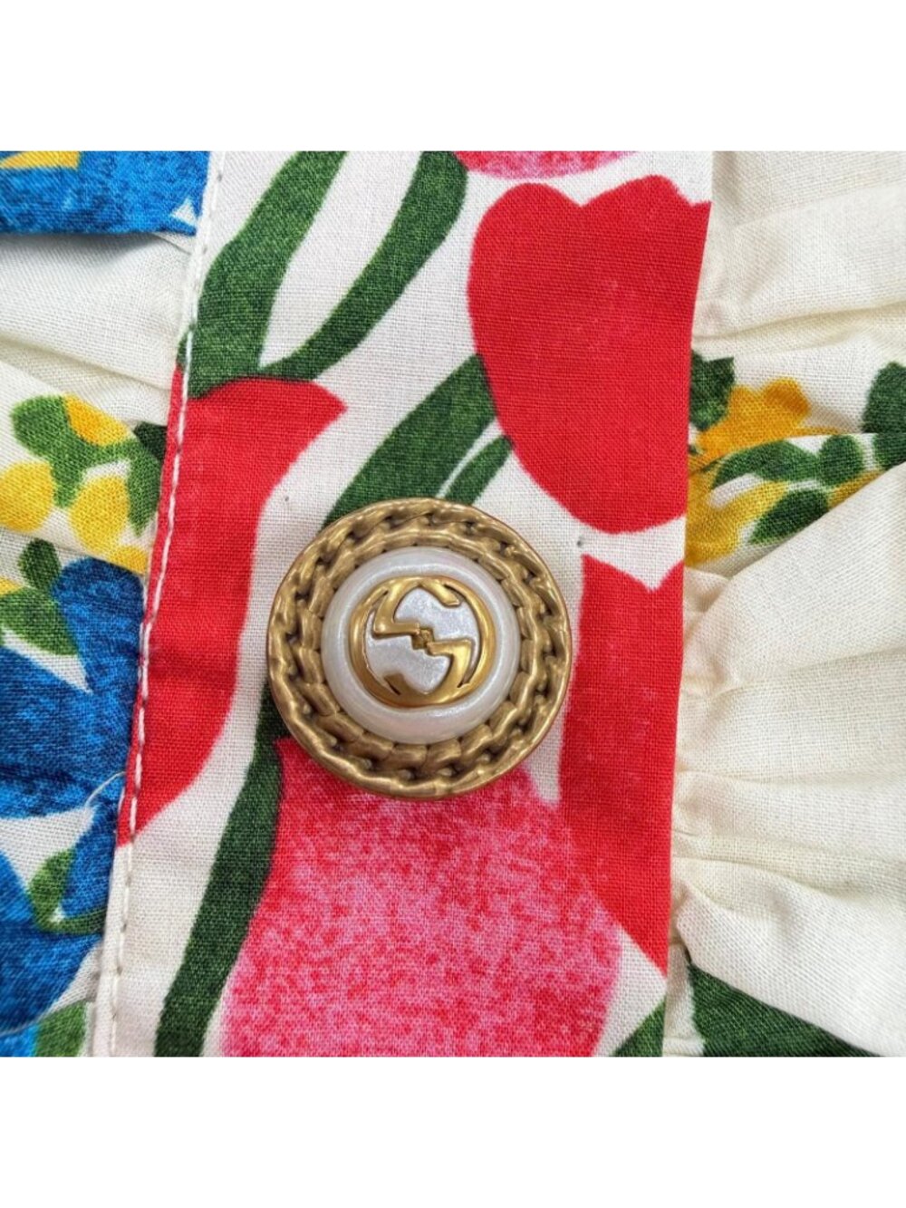 Gucci Cotton Interlocking Floral Dress View 6